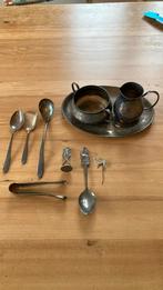 Antiek zilveren set Keltum, melk en suiker en div.accesoires, Antiek en Kunst, Ophalen of Verzenden