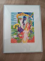 Gemengde techniek, wasco? vrouwelijk naakt, retrolook., Antiek en Kunst, Ophalen of Verzenden