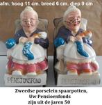 leuke set Zweedse porseleinen spaarpotten, uw pensioenfonds, Ophalen of Verzenden, Zo goed als nieuw, Steen, Aardewerk of Keramiek