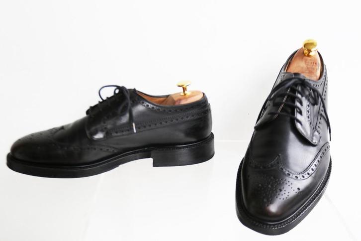 Superieure Church’s Grafton wingtips in maat 7 F = maat 41, Kleding | Heren, Schoenen, Gedragen, Veterschoenen, Zwart, Ophalen of Verzenden
