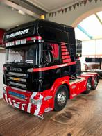 RC 1/14 RTR Scania R620 Mammoet edition Tamiya lesu, Schaal 1:14, Zo goed als nieuw, Auto onroad, RTR (Ready to Run)