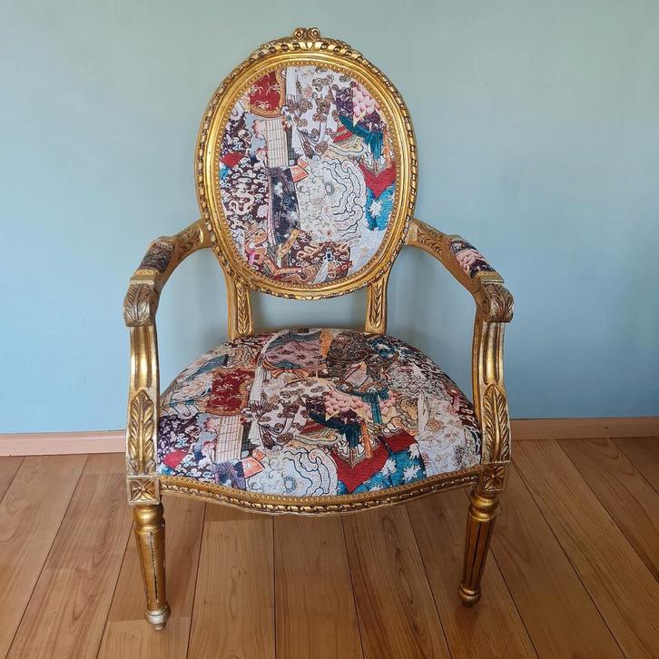Fauteuil antiek gerestyled zeer fraai!, Antiek en Kunst, Antiek | Meubels | Stoelen en Banken, Ophalen