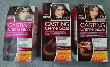 3 x L'Oréal casting haarverf 535 chocolate  beschikbaar voor biedingen
