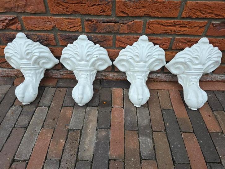 4 antieke 19de eeuwse klauwpoten voor antiek bad op pootjes, Antiek en Kunst, Antiek | Overige Antiek, Ophalen of Verzenden