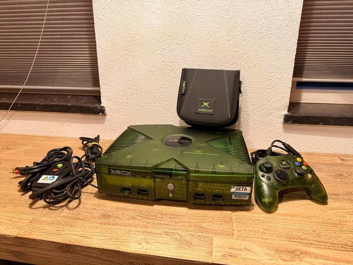 Originele Xbox Debug Beta Kit, Spelcomputers en Games, Spelcomputers | Xbox Original, Zo goed als nieuw, Met 1 controller, Crystal/doorzichtig