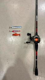 Vishengel met reel 220 centimeter, Watersport en Boten, Ophalen, Zo goed als nieuw, Complete set
