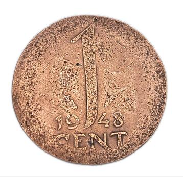 1 CENT 1948 WILHELMINA "Misslag" beschikbaar voor biedingen