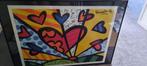 Ingelijste poster van Romero Britto. Afm. lijst 100x70 cm., Huis en Inrichting, Woonaccessoires | Schilderijen, Tekeningen en Foto's