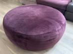 Poef velvet burgundy/paars, Ophalen, Zo goed als nieuw, Rond, 75 tot 100 cm