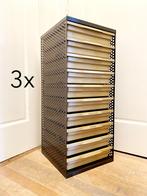 Drie vintage jaren 70 archiefkasten/10 lades, Ophalen, Minder dan 50 cm, Gebruikt, Seventies