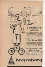 Retro reclame 1933 Kreymborg jongensmode lumberpakjes, Verzenden, Overige typen