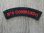 Schoudertitel No.4 Commando., Verzamelen, Militaria | Tweede Wereldoorlog, Verzenden, Landmacht, Engeland, Embleem of Badge