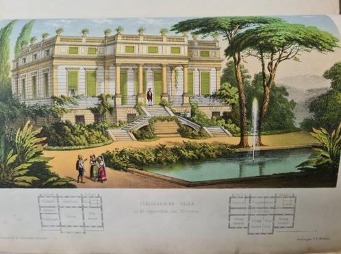 1867 - Hedendaagsche Bouwkunst uitgezochte ontwerpen, Boeken, Kunst en Cultuur | Architectuur, Gelezen, Stijl of Stroming, Ophalen of Verzenden