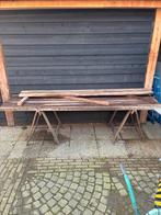 Hardhouten balken diverse maten - gebruikt, Doe-het-zelf en Verbouw, Hout en Planken, Gebruikt, Ophalen of Verzenden, 250 tot 300 cm