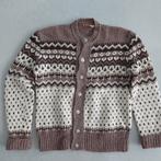 Prachtig vintage 100% wollen deens Scandinavisch vest jas l, Wollen Scandinavisch, Bruin, Verzenden, Maat 42/44 (L)