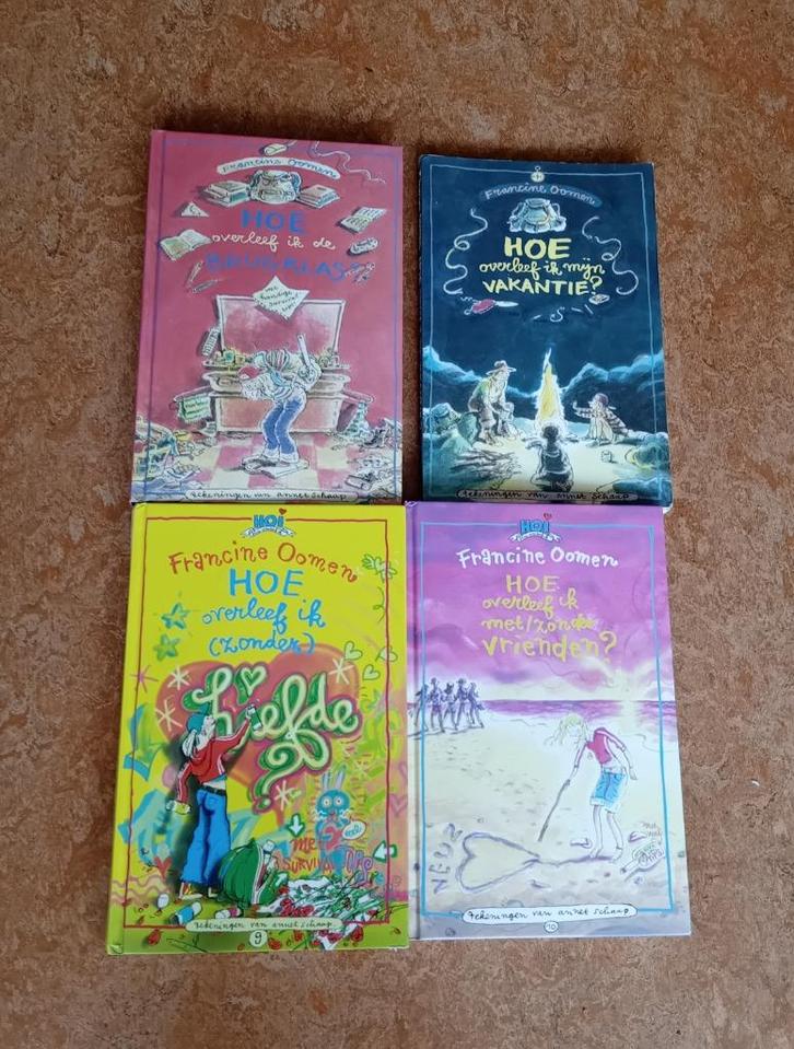 Hoe overleef ik boeken - Francine Oomen, Boeken, Kinderboeken | Jeugd | 10 tot 12 jaar, Zo goed als nieuw, Fictie, Ophalen