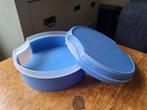 Tupperware koektrommel, Ophalen of Verzenden, Zo goed als nieuw, Blauw, Bus of Trommel
