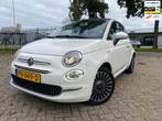 Fiat 500 C 0.9 TwinAir Turbo Cabrio Lounge Navi Tel, Stof, Gebruikt, Cabriolet, Wit