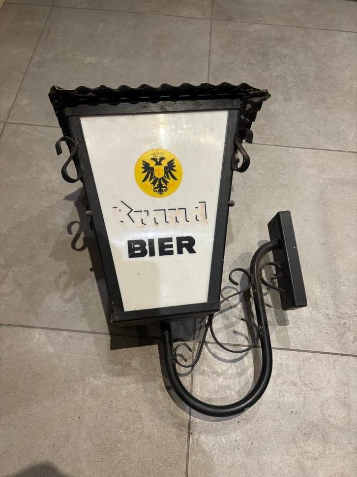 Bierlamp, Verzamelen, Biermerken, Gebruikt, Reclamebord, Plaat of Schild, Brand, Ophalen