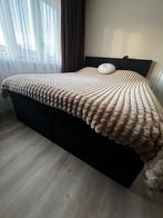 Boxcombinatie Antraciet 160x200 Leen Bakker, Huis en Inrichting, Ophalen, Tweepersoons, Zo goed als nieuw, 200 cm