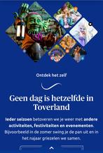 1 Ticket toverland voor zat 11 okt (onder de 140 cm), Drie personen of meer, Ticket of Toegangskaart