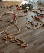 Houten treinrails, Kinderen en Baby's, Speelgoed | Houten speelgoed, Ophalen, Zo goed als nieuw
