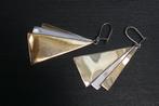 Royale zilveren oorhangers met goud, Hangers, Verzenden, Nieuw, Zilver