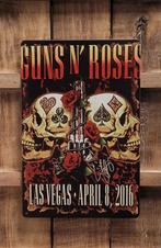 Guns N' Roses Las Vegas 2016 reclamebord van metaal wandbord, Info@deconoord.nl, Deco Noord, Nieuw, Ophalen of Verzenden