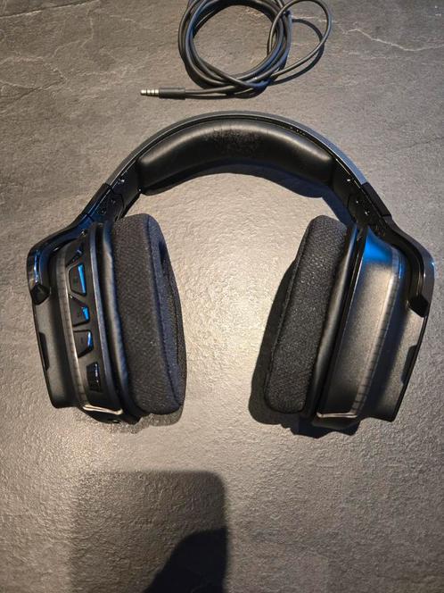 Logitech G935 Headset, Computers en Software, Headsets, Zo goed als nieuw, Over-ear, Draadloos, Gaming headset, Inklapbare microfoon