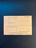 Ongebruikt envelopje ‘Gevonden plaatsbewijs NS’ (1964), Ophalen of Verzenden, Zo goed als nieuw, Trein