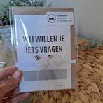 Kraskaart "wil je onze ringdrager zijn" mét haarspeldjes, Ophalen of Verzenden, Zo goed als nieuw