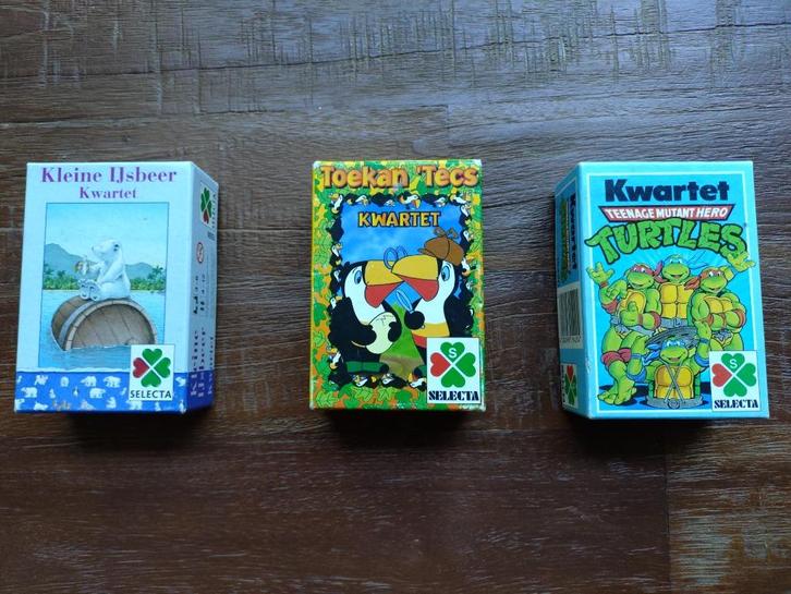 3 Kwartetten van het merk Selecta, Verzamelen, Speelkaarten, Jokers en Kwartetten, Zo goed als nieuw, Kwartet(ten), Ophalen of Verzenden
