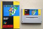 Super Mario World voor de Europese Super Nintendo + boekje, Spelcomputers en Games, Games | Nintendo Super NES, Gebruikt, 1 speler