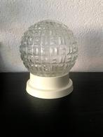 Vintage glazen plafondlamp bol, Ophalen of Verzenden, Gebruikt, Glas, Vintage retro