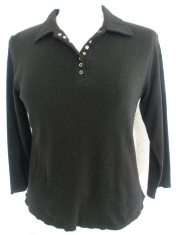 YES or NO polo t- shirt zwart maat L beschikbaar voor biedingen