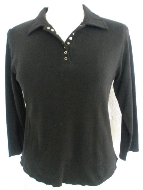 YES or NO polo t- shirt zwart maat L, Kleding | Dames, T-shirts, Zo goed als nieuw, Maat 42/44 (L), Zwart, Korte mouw, Ophalen of Verzenden
