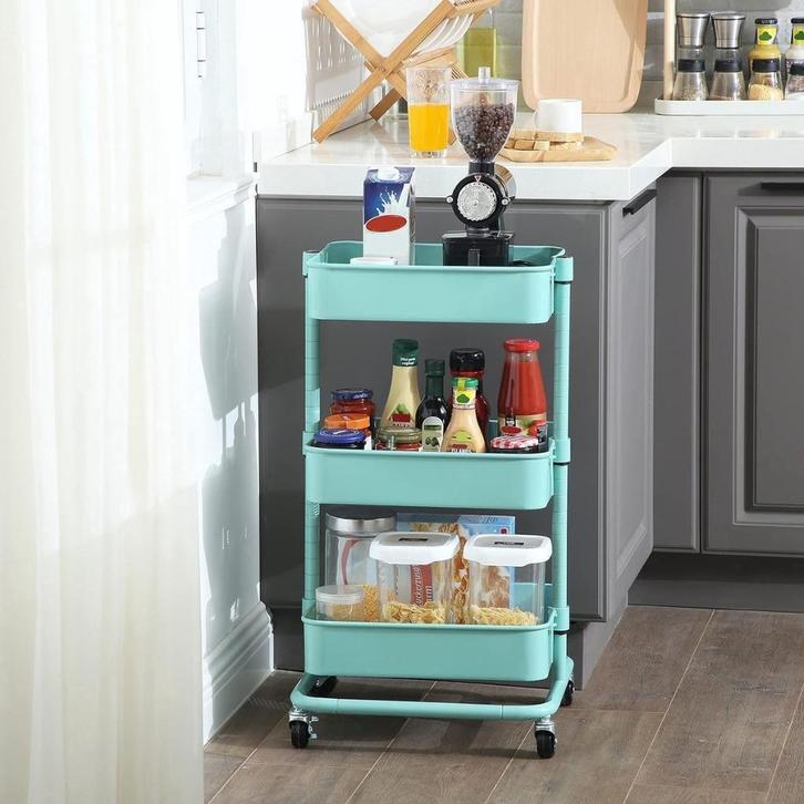 Keukentrolley-Multifunctionelle trolley-43 x 35 x 73.5 cm, Huis en Inrichting, Keuken | Keukenelementen, Minder dan 100 cm, 50 tot 100 cm