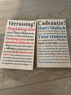 Twee gratis boeken ophalen in Arnhem Zuid, Boeken, Ophalen, Zo goed als nieuw, Nederland