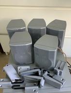 Elac set van 5 luidsprekers met muurhaken/houders, Overige merken, Gebruikt, Ophalen of Verzenden, Minder dan 60 watt