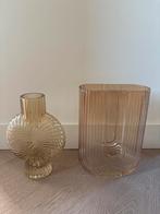 Set van 2 glazen vazen, Ophalen, Overige kleuren, Minder dan 50 cm, Glas