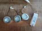 3 spots, Huis en Inrichting, Lampen | Spots, Metaal of Aluminium, Ophalen of Verzenden, Zo goed als nieuw, Led