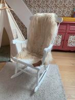 Houten schommelstoel - wit, Kinderen en Baby's, Kinderkamer | Tafels en Stoelen, Ophalen of Verzenden, Zo goed als nieuw, Stoel(en)