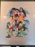 Zeldzame zeefdruk PSV Nilis/van Nistelrooij (gesigneerd, Ophalen of Verzenden