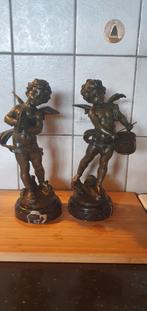 Bronzen Cherubijntjes Muzikantjes - Set van 2, Ophalen of Verzenden