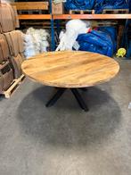 Mango houten eettafel rond model 160 cm doorsneek NIEUW, Huis en Inrichting, Tafels | Eettafels, Ophalen, Nieuw, Rond, 150 tot 200 cm