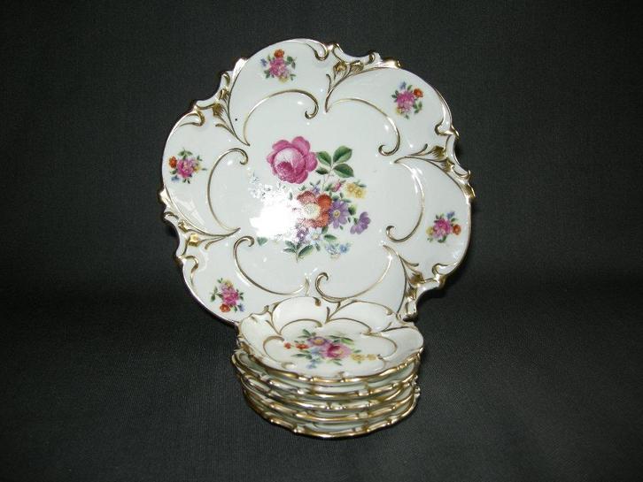 Graf von Henneberg porzellan, 6-delig petit-fourstel, Antiek en Kunst, Antiek | Servies los, Ophalen of Verzenden