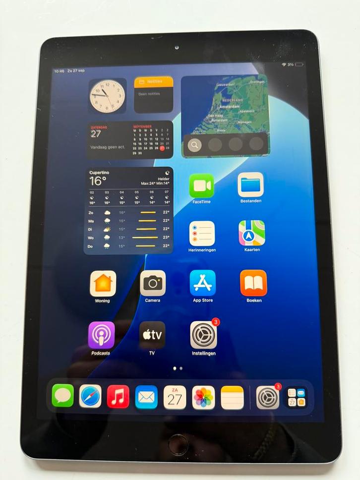 iPad 8e generatie – WiFi – 32GB – Space Gray, Computers en Software, Apple iPads, Gebruikt, Apple iPad, Wi-Fi, 10 inch, 32 GB