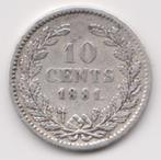 10 cent 1881 Willem III, Koning Willem III, Verzenden, Zilver, 10 cent