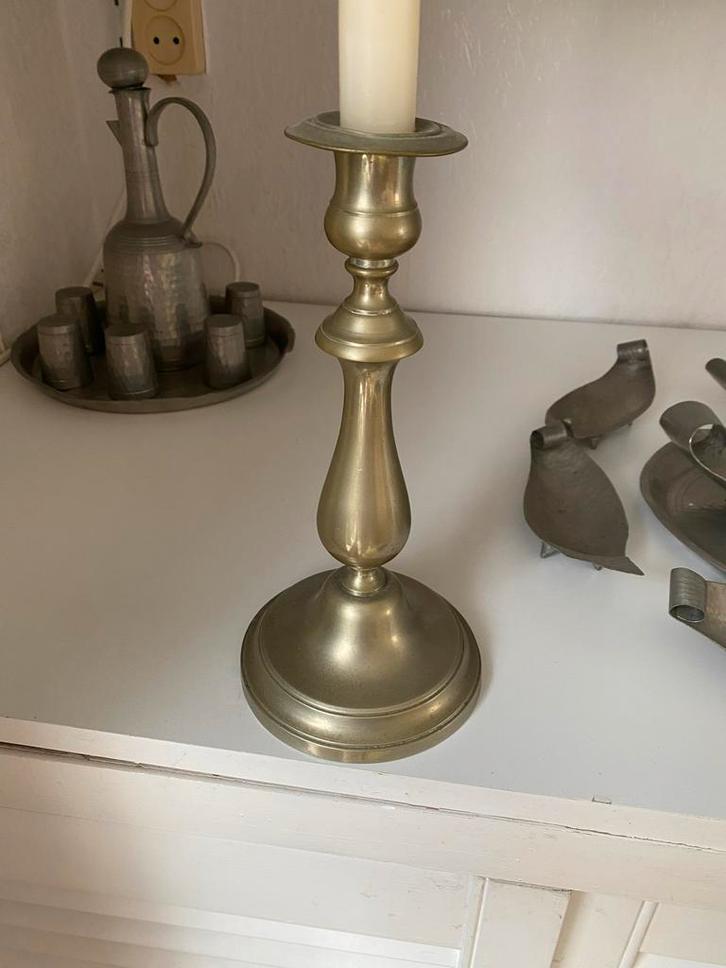 Diverse Tinnen Voorwerpen Collectie, Antiek en Kunst, Antiek | Kandelaars, Overige materialen, Ophalen of Verzenden