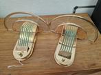set van 2 vintage messing wandlampen  uit 1970, Huis en Inrichting, Lampen | Wandlampen, Ophalen of Verzenden, Gebruikt, Glas